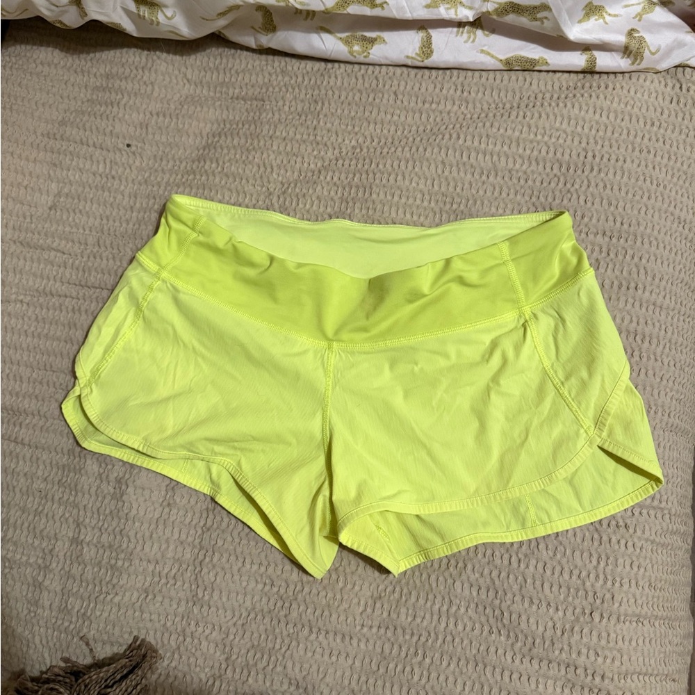 Lululemon Speed Up Shorts Neon